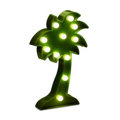 Enfeite Luminoso em Led “Coqueiro” Verde 25cm Art Lille