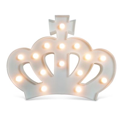 Enfeite Luminoso em Led “Coroa” Branca 30cm Art Lille