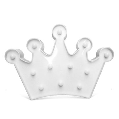 Enfeite Luminoso em Led “Coroa” Branca Simples 26cm Art Lille
