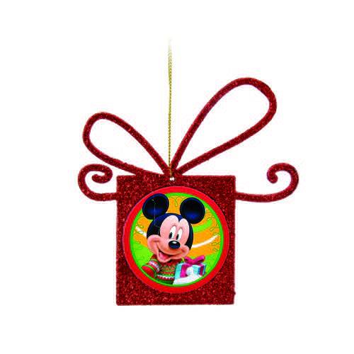 Enfeite para Arvore Disney Presente Mickey Cobre - 4 Unidades 11,5 X 11 Cm