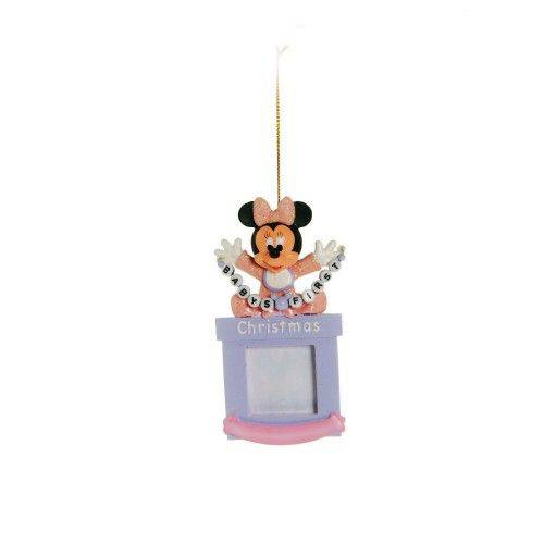 Enfeite para Arvore Porta Retrato Disney Baby Minnie 12 X 6 Cm