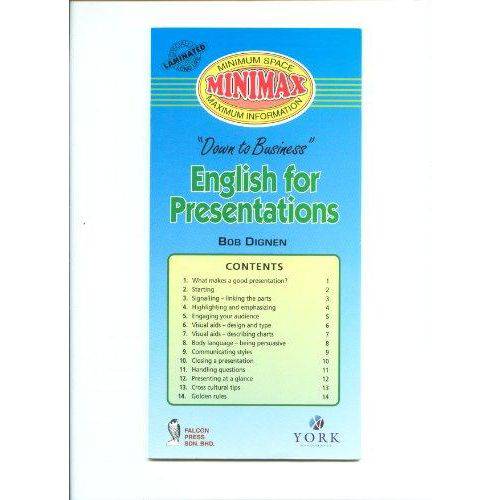English For Presentations - Minimax