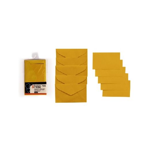 Envelope 73x120mm com Cartão de Visita Amarelo 5un 57341 Cw Blister