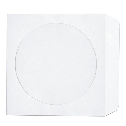 Envelope de Papel Branco com Janela em Acetato para CD/DVD - 100 Unidades 300 Unidades
