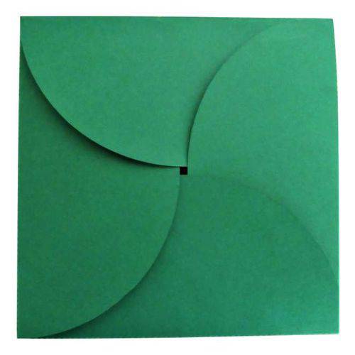 Envelope Liso Quadrado 4 Pétalas Verde Escuro - 50 Unidades