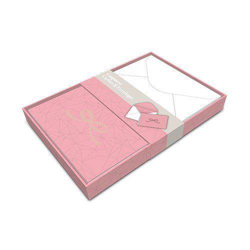 Envelope Ótima Pink Stone com 10 Cartões Gm 25596