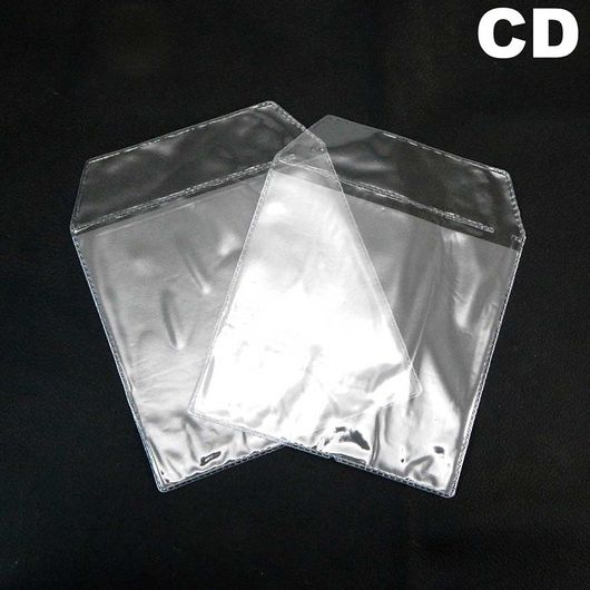 Envelope Plástico para CD Translúcido com Aba - 100 Unidades Vitrine