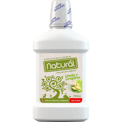 Enxaguante Bucal Natural com Ingredientes Orgânicos Sem Corantes Álcool Fluor 250ml