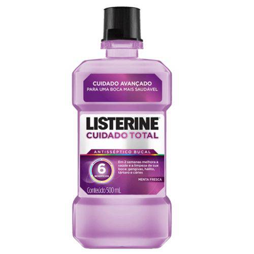 Enxaguatório Antisséptico Listerine 500ml Cuidado Total