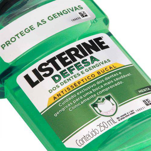 Enxaguatório Antisséptico Listerine 250ml Proteção da Gengiva