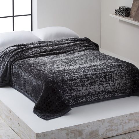 Enxovais Cama Adulto Casal Padrao Cobertor Corttex -Microfibra Home Design Noah Cinza