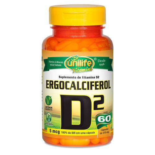Ergocalciferol Vitamina D2 - 60 Capsulas