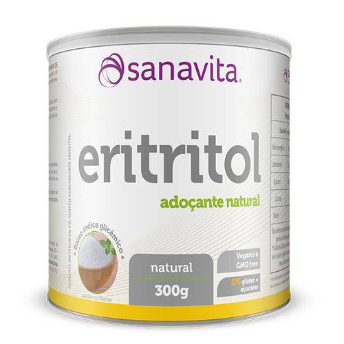 Eritritol Adoçante Natural - Sanavita - Neutro - 300g