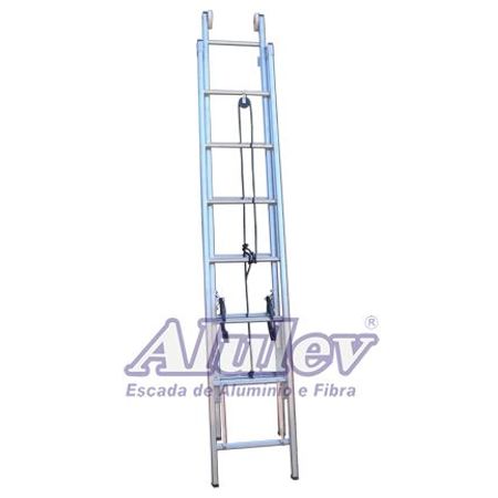 Escada Alumínio Extensível 2,70 X 4,50 8 Degraus 8 Degraus