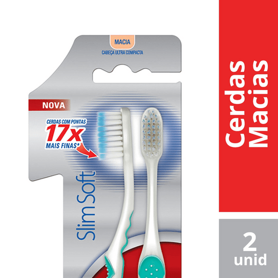 Escova Dental Colgate Slim Soft Ultra Compacta Macia Leve 2 Pague 1