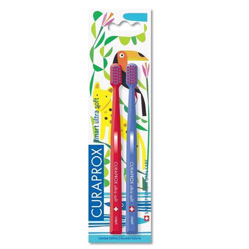 Escova Dental Curaprox Cs Smart Ultra Soft Duo Toothbrush 7 a 14 Anos C/ 2 Unidades