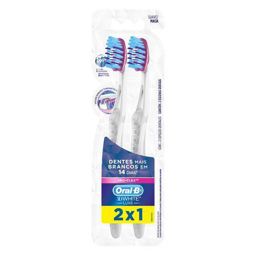 Escova Dental 3d White Luxe Pro-flex Uso Adulto Leve 2 Pague 1 - Oral-b