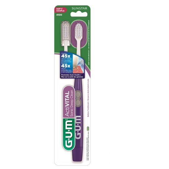 Escova Dental a Bateria Gum Sonic Deep Clean com 2 Unidades