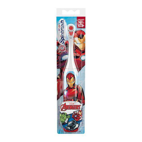 Escova Dental Elétrica Infantil Spinbrush Vingadores Homem de Ferro