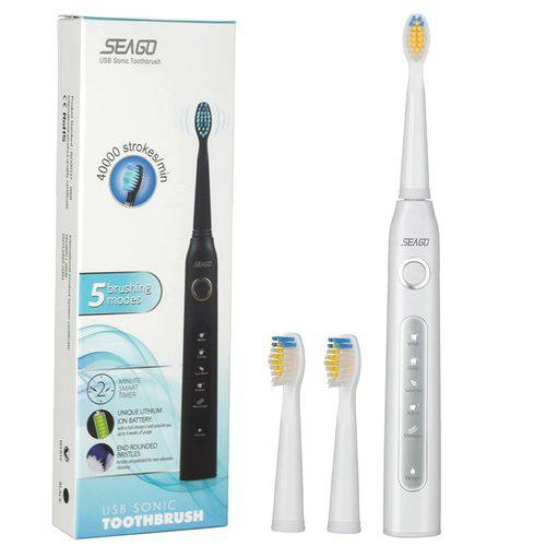 Escova Dental Elétrica Seago Sg507 - Preta