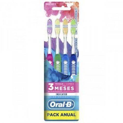 Escova Dental Indicator Oral-b Colors - 4 Unidades