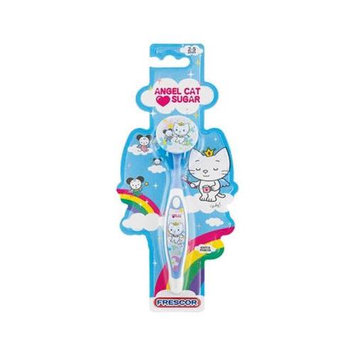 Escova Dental Infantil com Capa Angel Cat Sugar 12 Unidades - Frescor