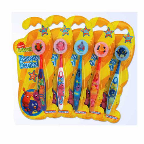 Escova Dental Infantil com Capa Backyardgans 12 Unidades - Frescor