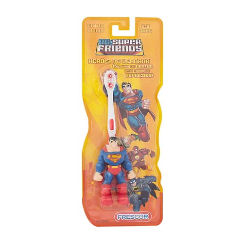 Escova Dental Infantil Frescor Super Friends Superman 2 a 5 Anos Extra Macia com 1 Unidade
