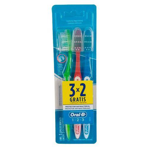 Escova Dental Oral B 123 Limpeza Brilhante Leve 3 Pague 2