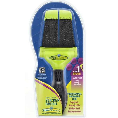 Escova Furminator Dupla Macia Grooming Slicker Brush - Small (Pequena)