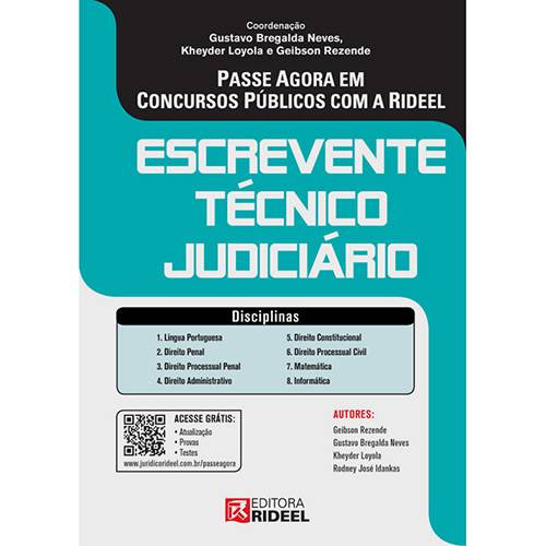 Escrevente Técnico Judiciário - Passe Agora em Concursos Públicos com a Rideel