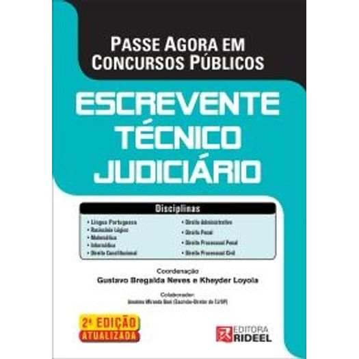 Escrevente Tecnico Judiciario - Passe Agora em Concursos Publicos - Rideel