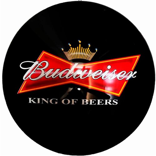 Escudo Decorativo Fibra de Vidro Budweiser Preto