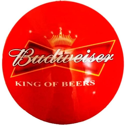Escudo Decorativo Fibra de Vidro Budweiser Vermelho