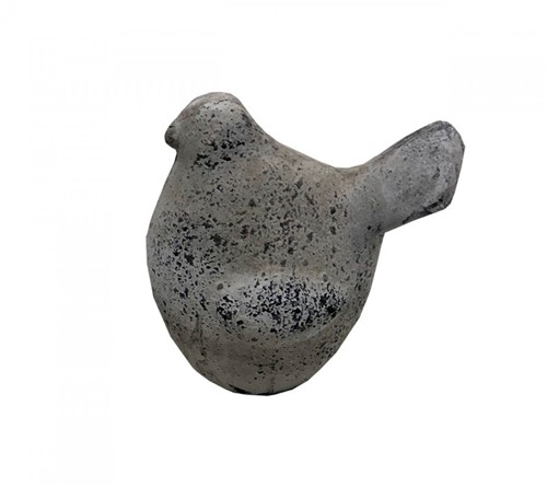 Escultura Bird Cerâmica Cinza 19cm - Occa Moderna