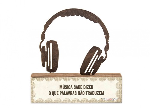 Escultura de Mesa Ferro Headphone Música - Compre na Imagina só