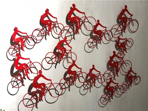 Escultura de Parede Bike Vermelha Metal 80x55 - Occa Moderna
