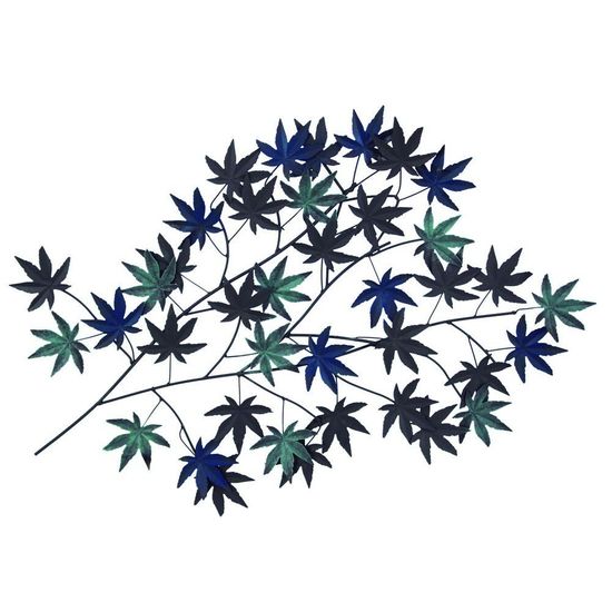 Escultura de Parede Folhas Azul