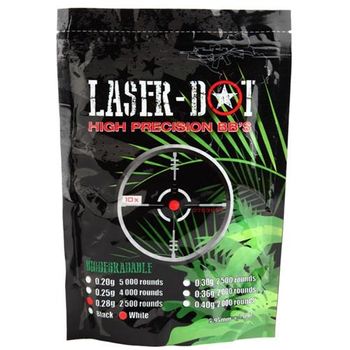 Esferas Plástica BBs Laser-Dot Biodegradável Munição .28g para Airsoft 6mm - 2500un