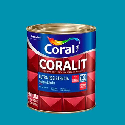 Esmalte Coralit Ultra Resistência 900ml Brilhante - Escolha a Cor Azul Mar 900ml