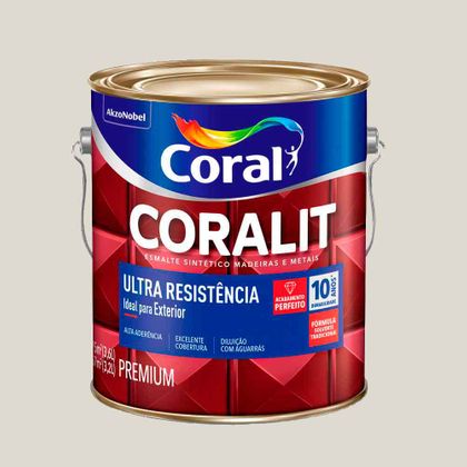 Esmalte Coralit Ultra Resistência 900ml Brilhante Vermelho Goya Branco Gelo