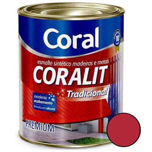 Esmalte Sintético Coralit Tradicional Auto Brilho Vermelho 225ml - CORAL