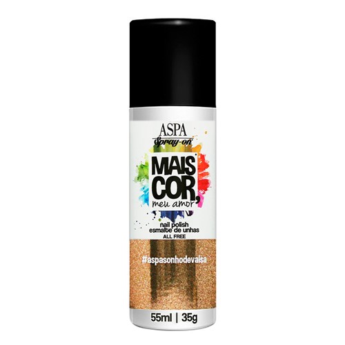 Esmalte Spray Aspa Spray-On Coleção Mais Cor, Meu Amor Cor Sonho de Valsa com 55ml