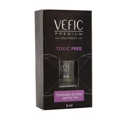 Esmalte Treatment Fortalecedor de Unhas com Tea Tree Toxic Free 5ml - Vefic Premium
