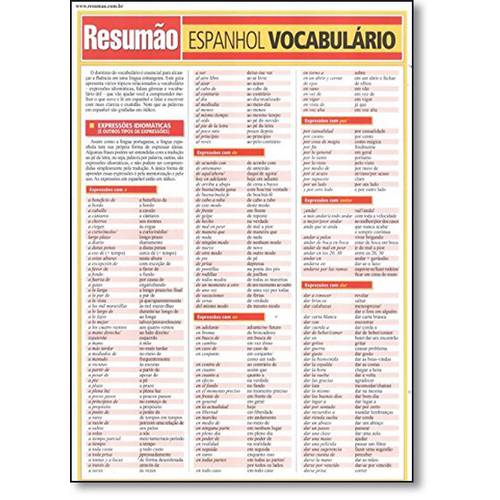 Espanhol: Vocabulário - Coleção Resumão
