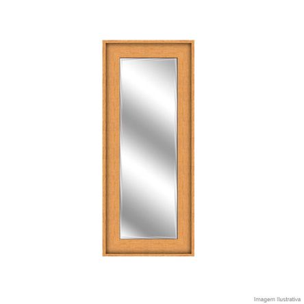 Espelho Bisotê Emoldurado 56x136cm Bordeaux Euroquadro