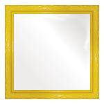 Espelho Brilho Rococo Amarelo 31x31cm