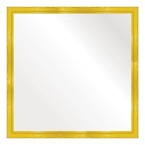 Espelho Brilho Rococo Amarelo 56x56cm
