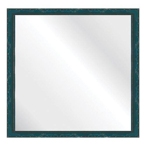 Espelho Brilho Rococo Azul 46x46cm