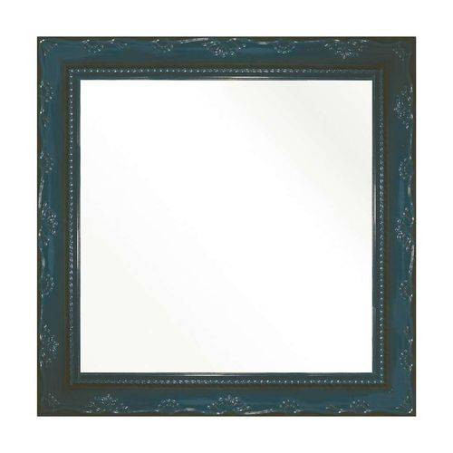 Espelho Brilho Rococo Azul 26x26cm